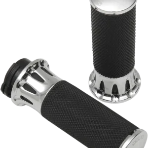 ARLEN NESS Fusion Deep Cut Grips - Cable - Chrome Seasonal Sale