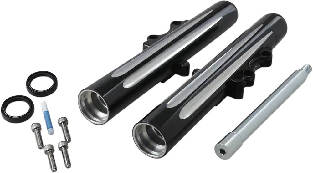 ARLEN NESS Dual-Disc Hot Legs Fork Legs - Black Anodized - Deep Cut - '00-'07 FLT Sale