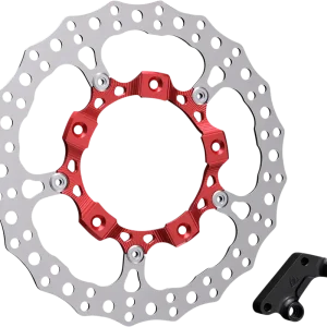 Bargain ARLEN NESS Big Brake 14" Full Floating Brake Rotor Kit - Front Left - Red