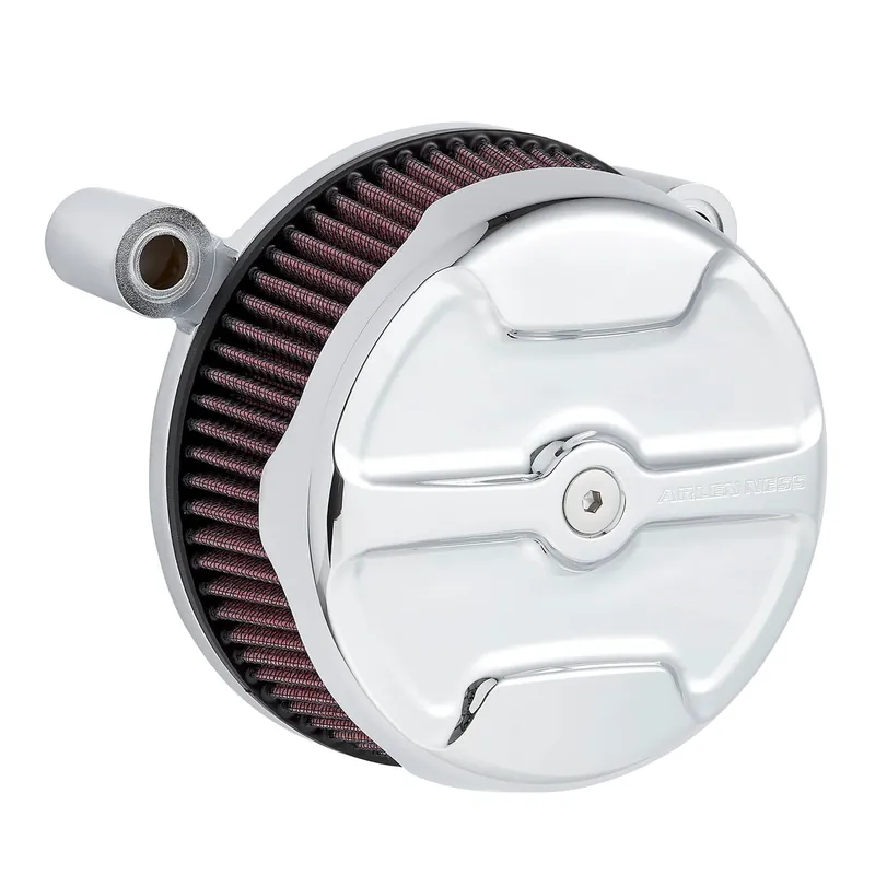 ARLEN NESS Big Sucker Knuckle Stage 1 Red Oiled Air Filter Kit - Chrome While Supplies Last