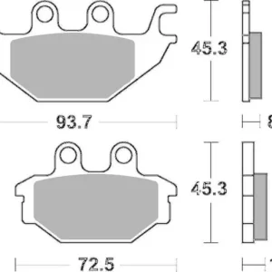 Fan Favorite SBS HD Sintered Road Rear Brake Pads