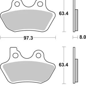 SBS HD Sintered Road Front Brake Pads Certified
