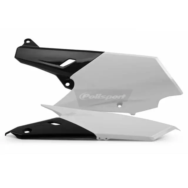 Polisport Yamaha YZ250F/450F 14-17 White/Black Side Covers Worldwide Shipping