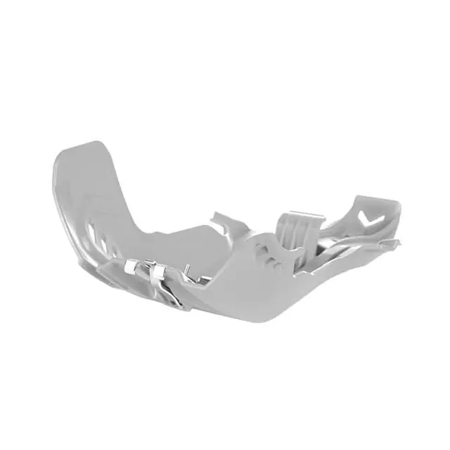 Budget Polisport KTM/Husqvarna White Fortress Skid Plate w/ Linkage Guard