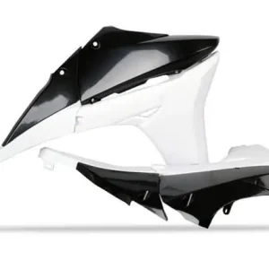 Polisport Yamaha YZ450F 10-12 2011 Black/White Radiator Plates Professional Grade