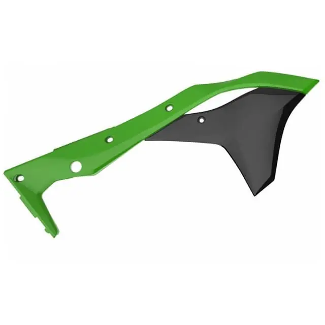 Authentic Polisport Kawasaki KX250F 2017 Green/Black Radiator Shrouds