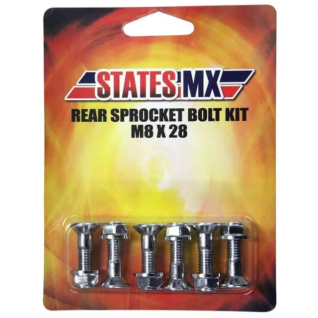 Top Rated States MX M8x28 Sprocket Bolt Kit