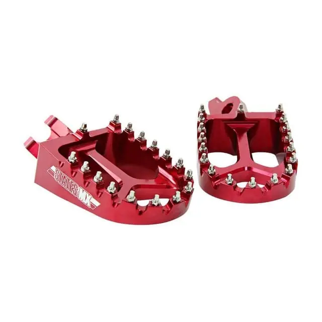States MX Yamaha Red 2 Alloy Off Road Footpegs Best Choice