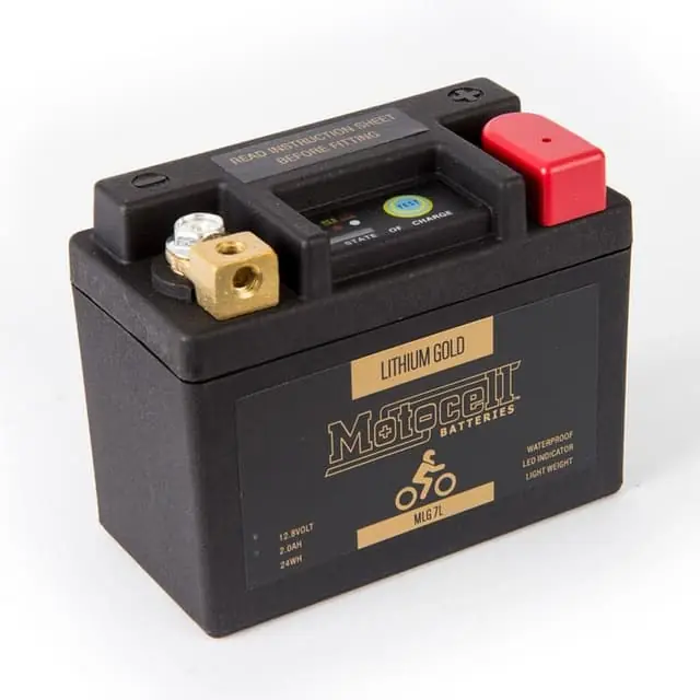 Worldwide Shipping Motocell Lithium Gold MLG7L 24WH Battery