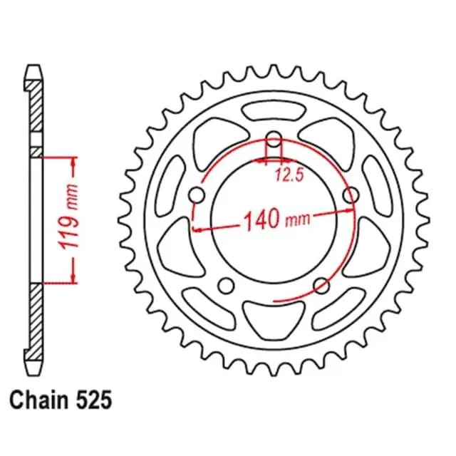 Worldwide Shipping Rear Sprocket