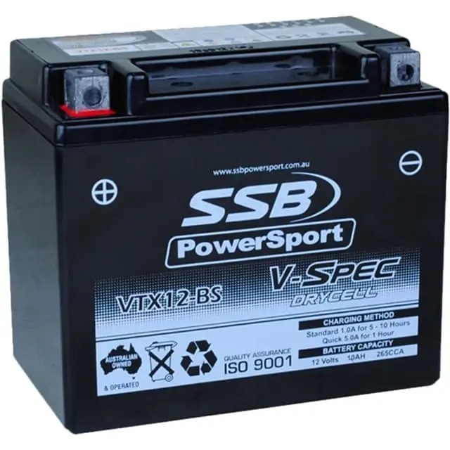 SSB V-Spec GTX12-BS/YT12BA-4/YTX12-BS High Performance AGM Battery Trusted Brand