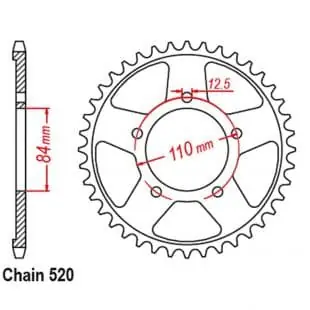 Rear Steel 41T 520P Sprocket Mega Sale