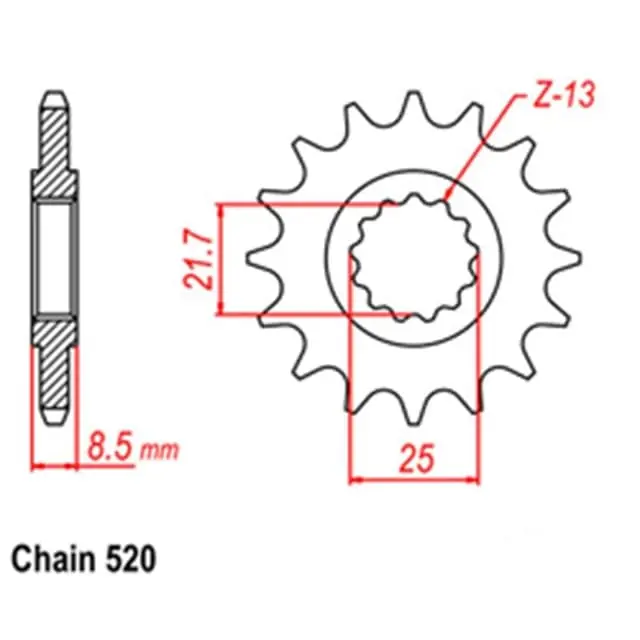 Worldwide Shipping Front Sprocket