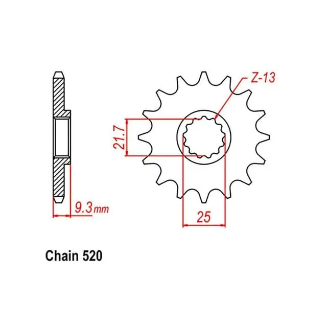 Worldwide Shipping Front Sprocket