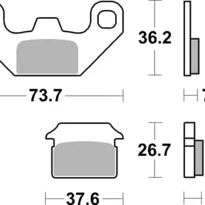 SBS Ceramic Scooter Front / Rear Brake Pads Crafted