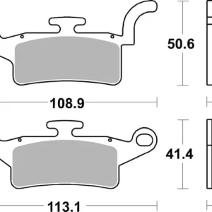 SBS Ceramic Scooter Front / Rear Brake Pads Handmade