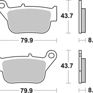 Fast Shipping SBS Ceramic Scooter Front / Rear Brake Pads