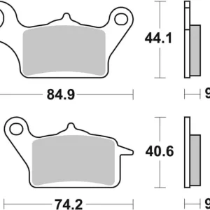 Weekend Sale SBS Ceramic Scooter Front / Rear Brake Pads