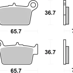 SBS Ceramic Scooter Front / Rear Brake Pads Authentic