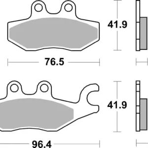 Top Rated SBS Ceramic Scooter Front / Rear Brake Pads