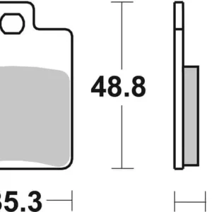SBS Ceramic Scooter Front / Rear Brake Pads Clearance