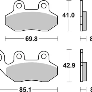Special Offer SBS Ceramic Scooter Front / Rear Brake Pad
