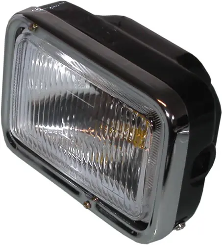 7.5" Rectangle Black & Chrome Side-Mounted Headlight Direct From Factory