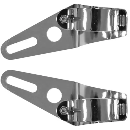 Chrome Headlight Brackets for 37mm to 42mm Forks Direct From Factory