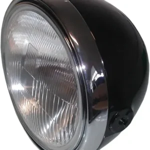 Time-Limited 8" Round Black & Chrome Side-Mounted Headlight Suit British Bikes