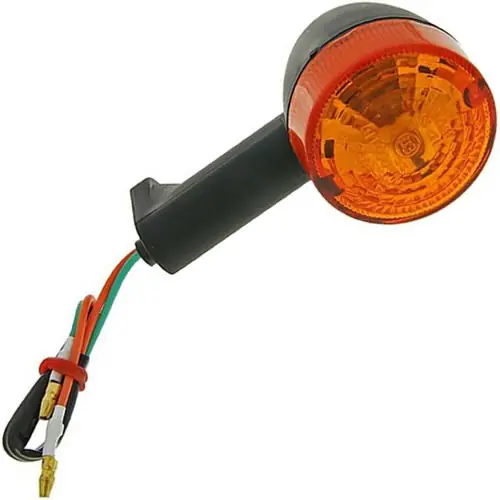 No Minimum Order Black Round 45mm Indicator with Amber Lens - 019026