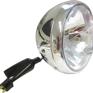 Limited Offer 7" Round Chrome Side-Mounted Headlight with Clear Glass - 018419