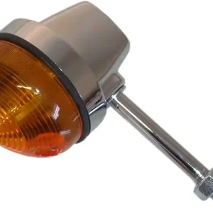 Fast Shipping Chrome Round 60mm Lucas Style Indicator with Amber Lens