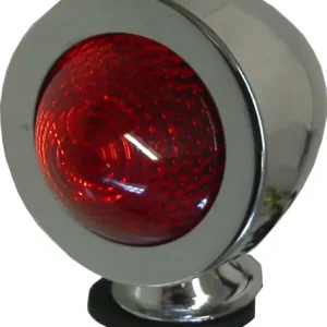 Sale 2.25" Chrome Bullet Light with E-Marked Red Lens