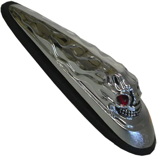 Viral Skull Head Fender Light with Red Eye Lens
