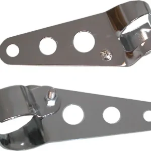 Markdown Chrome Headlight Brackets for 30mm to 37mm Forks