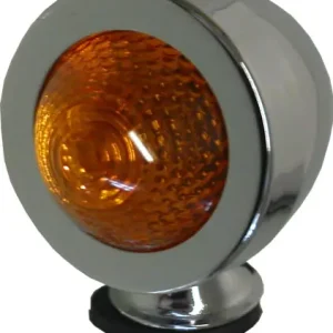 50mm Chrome Bullet Light with E-Marked Amber Lens Weekend Sale