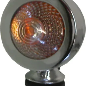 50mm Chrome Bullet Light with E-Marked Clear Lens Certified
