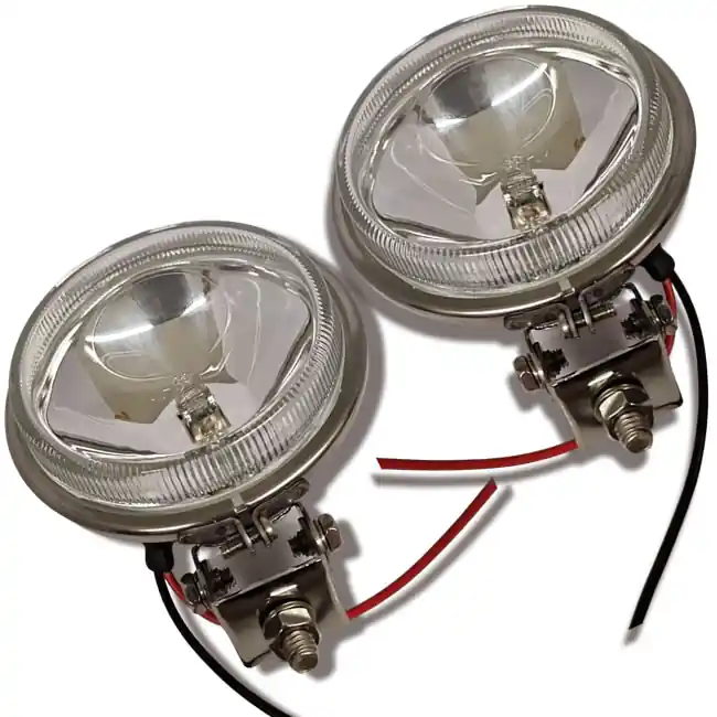 Twin 4.5" Round Stainless Steel Bottom-Mounted Spotlights Direct From Factory