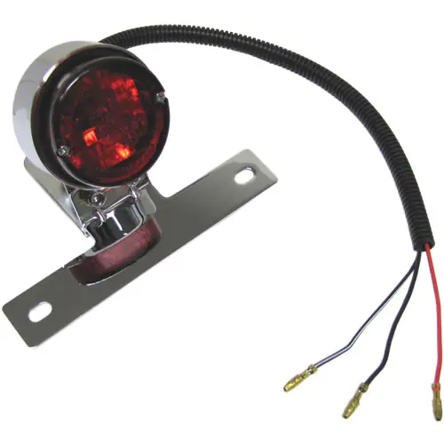 Chrome 61mm Round Rear Light with Bracket Holiday Sale