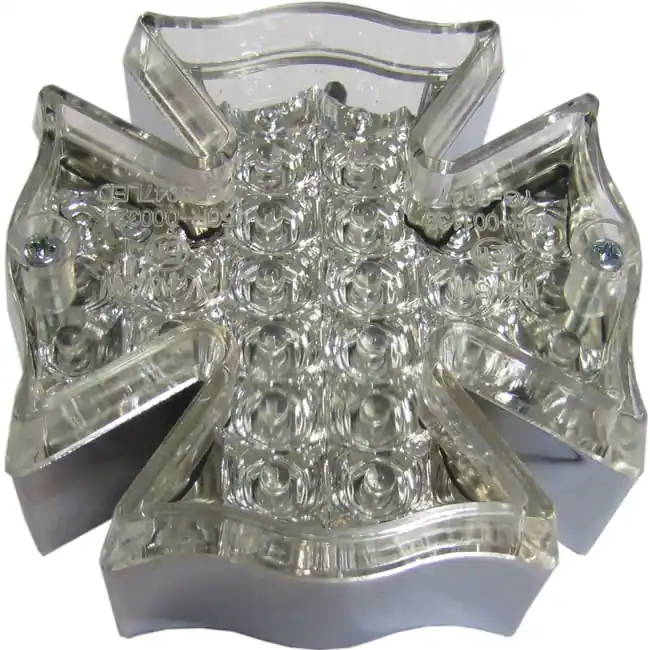 New Arrival Maltese Cross Rear Light with Clear Lens & Red LED's