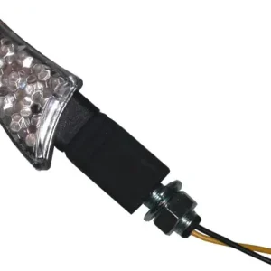 Black 40mm Wave Tip LED Indicators with Clear Lenses Final Sale