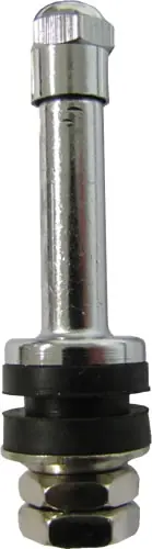 In Demand 8mm x 35mm Chrome Tubeless Tyre Valves with Nuts Inside