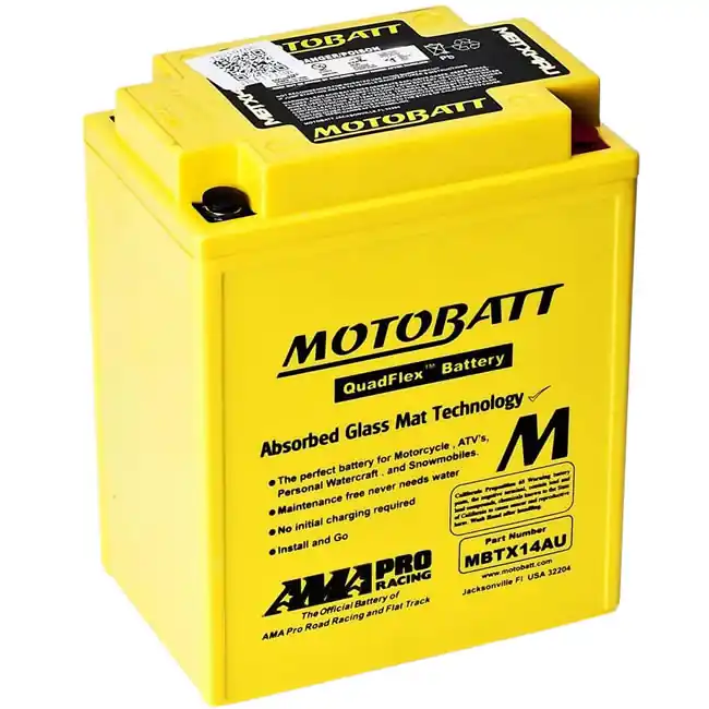 Motobatt MBTX14AU AGM Sealed Battery 12N14-3A YTX14AH-BS YB14-A1 Same Day Shipping