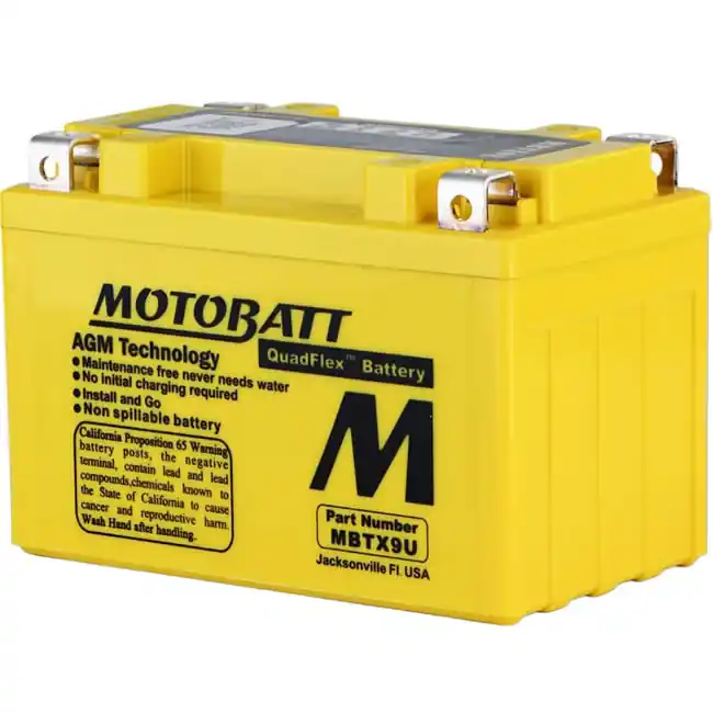 Motobatt MBTX9U AGM Sealed Battery YT12A-BS YTR9-BS YTZ12S GTZ12S Free Delivery
