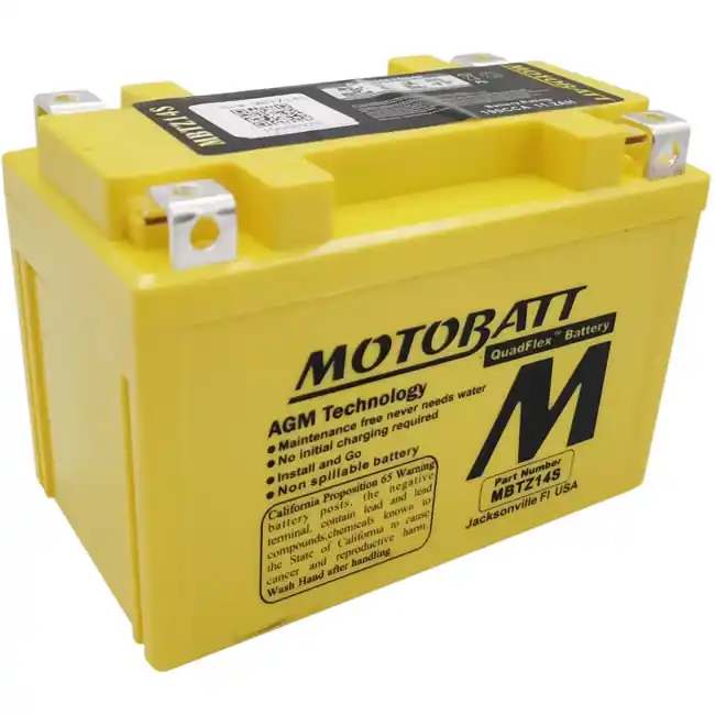 Motobatt MBTZ14S AGM Sealed Battery YTZ14S YTZ14S-BS YTZ12S Same Day Shipping