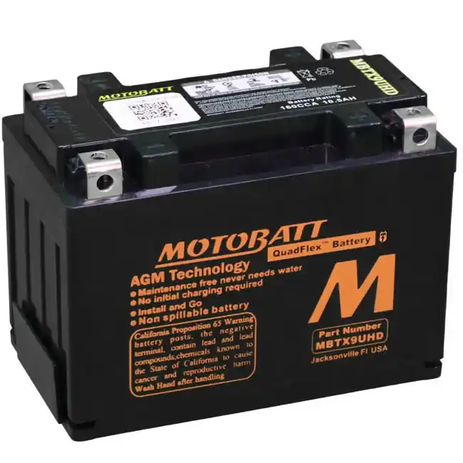 Motobatt MBTX9UHD AGM Sealed Battery YTX9-BS YTZ12S YT12A-BS Top Pick