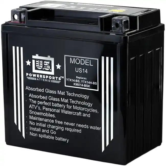 US Powersports US14 AGM Sealed Battery YTX14-BS GTX14-BS YTX14HBS Trending