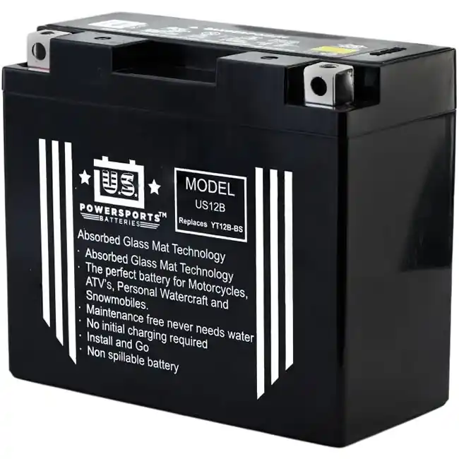 While Supplies Last US Powersports US12B AGM Sealed Battery YT12B-BS YT12B-4 GT12B-4
