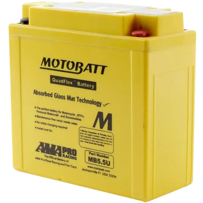 Motobatt MB5.5U AGM Sealed Battery 12N5.5-4A 12N5.5-3B 1318211009 Wholesale