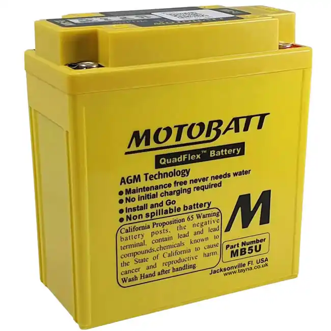 Crafted Motobatt MB5U AGM Sealed Battery